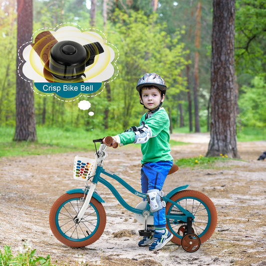 12 Inch Kids Bike Adjustable with Removable Basket for 3-4 Years Old-12 inches, Turquoise Kids Bike Turquoise at Gallery Canada