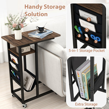 C-shaped End Table with Charging Station and Retractable Tabletop, Coffee End & Side Tables at Gallery Canada