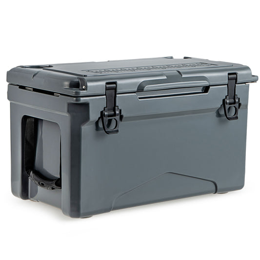 Rotomolded Cooler with Integrated Cup Holders and Bottle Opener, Gray Coolers Gray at Gallery Canada