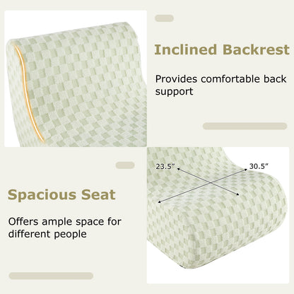 Bean Bag Chair with Ottoman and High Elasticity Sponge, Green Sofas & Loveseats at Gallery Canada