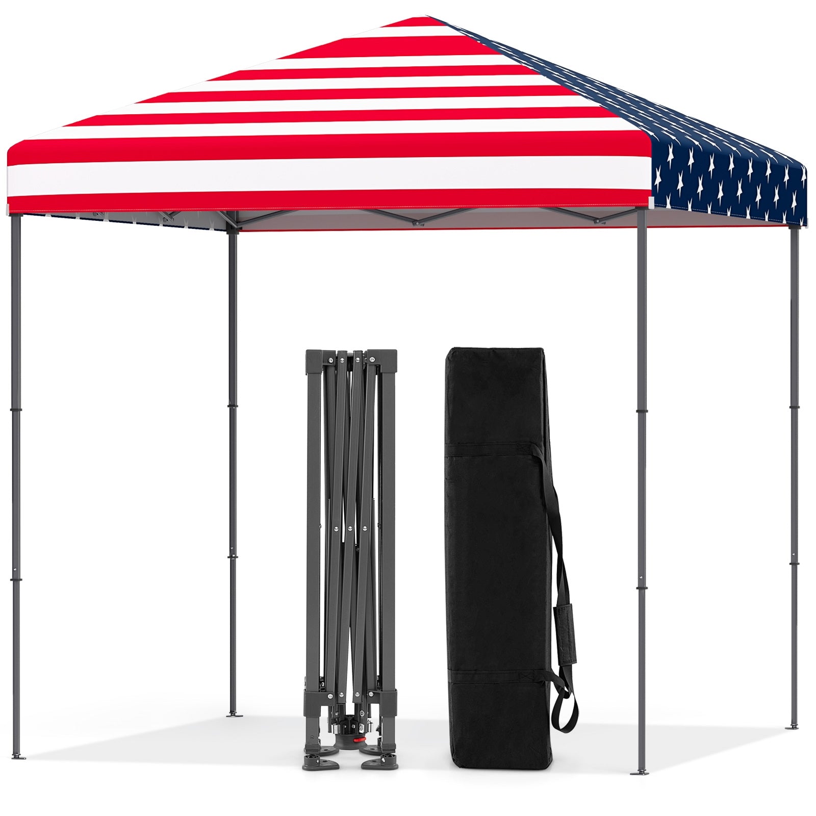 6.6 x 6.6 Feet Outdoor Pop-Up Canopy Tent, UPF 50+ Sun Protection, Multicolor Canopies at Gallery Canada
