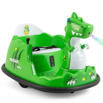 12V Bumper Car with Spray Function and Remote Control for Toddlers Aged 2-5, Green Powered Ride On Toys at Gallery Canada