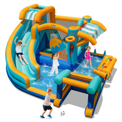 Inflatable Water Slide Bounce House Kids Jump Castle with 735W Blower Inflatable Water Slides at Gallery Canada