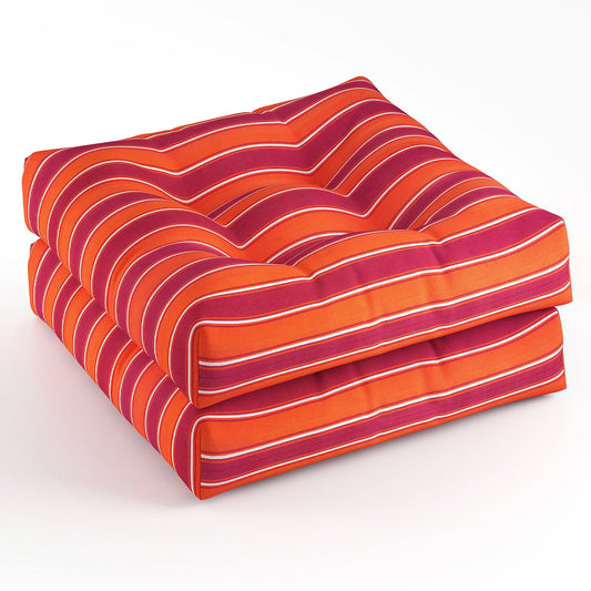 21 Inch x 21 Inch Patio Chair Seat Cushion Pads for Indoor and Outdoor, Orange Outdoor Furniture Accessories Orange at Gallery Canada