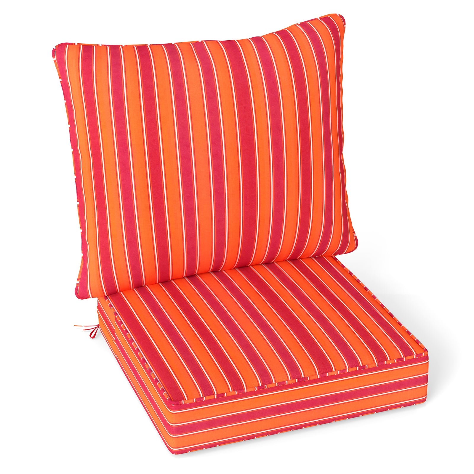 Deep Seat Chair Cushion Pads Set with Rope Belts for Indoor and Outdoor, Orange Outdoor Furniture Accessories at Gallery Canada
