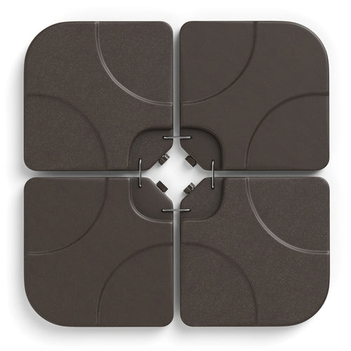 20 Inch Water Filled Patio Umbrella Base, Coffee
