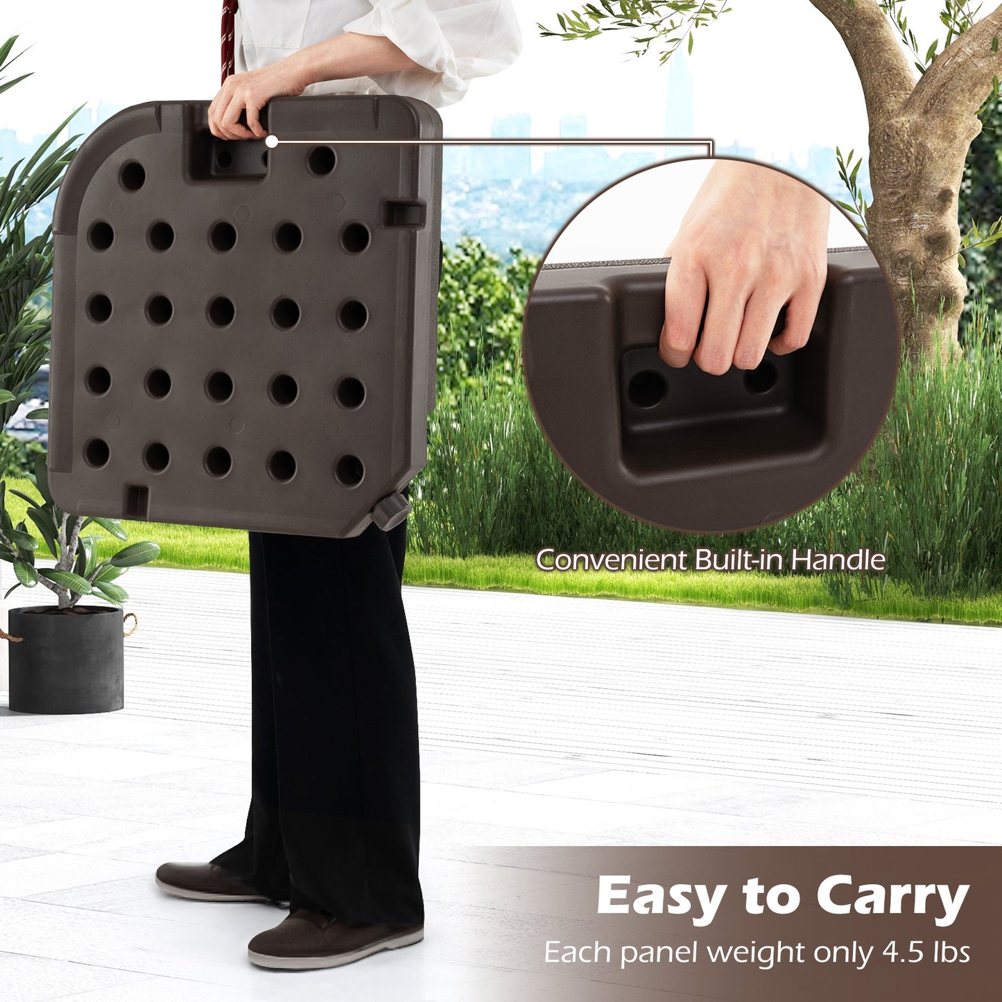 20 Inch Patio Offset Water Filled Plate Umbrella Base Sand, Coffee Outdoor Umbrella Bases at Gallery Canada