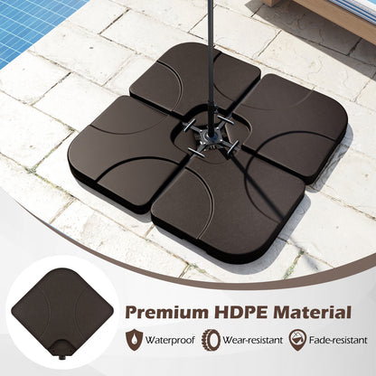 20 Inch Patio Offset Water Filled Plate Umbrella Base Sand, Coffee Outdoor Umbrella Bases at Gallery Canada