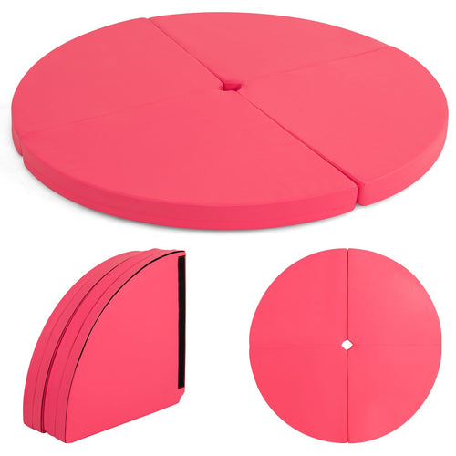 Pole Dance Crash Mat Round Portable Yoga Mat with EPE Foam, Pink