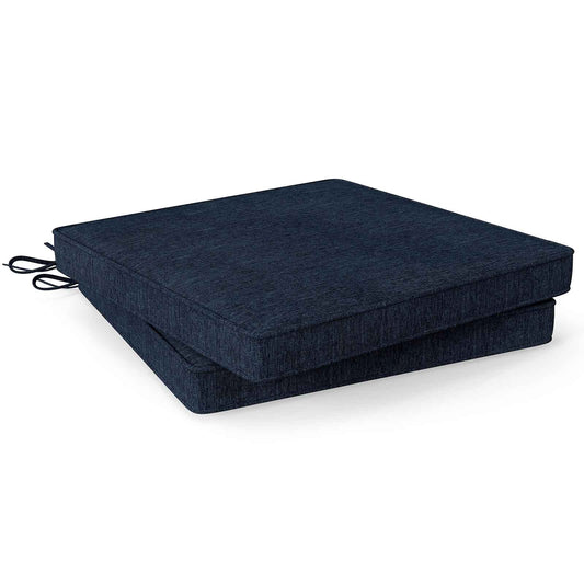 Outdoor Chair Cushion Set, Waterproof Fade-Resistant, Navy Outdoor Furniture Accessories Navy at Gallery Canada
