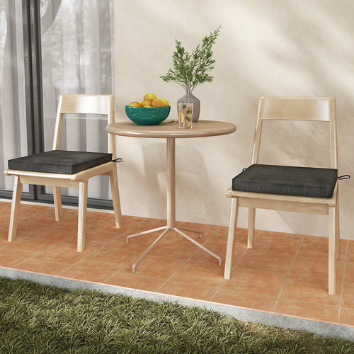 Outdoor Chair Cushion Set of 2 Waterproof Fade-Resistant Olefin Seat Cushions, Gray