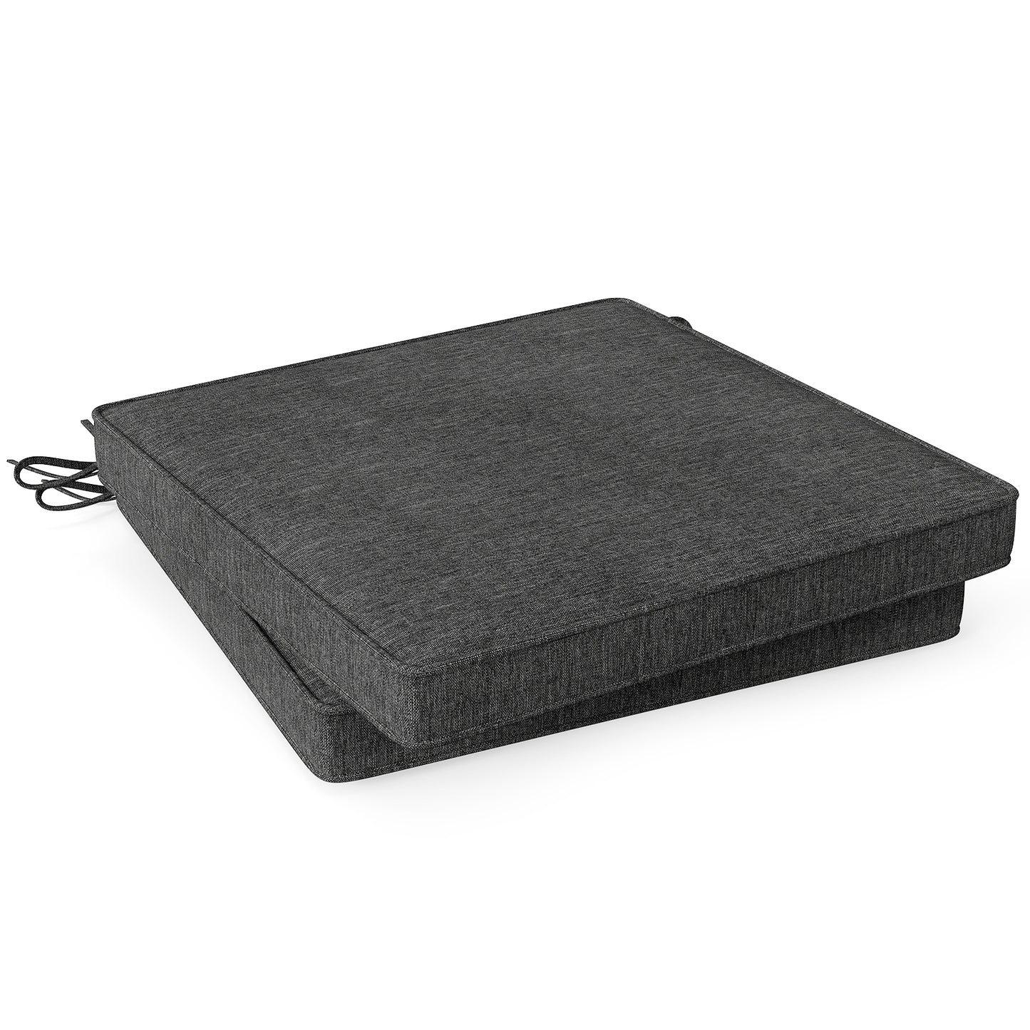Outdoor Chair Cushion Set of 2 Waterproof Fade-Resistant Olefin Seat Cushions, Gray Outdoor Furniture Accessories Gray at Gallery Canada