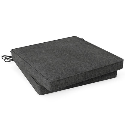 Outdoor Chair Cushion Set of 2 Waterproof Fade-Resistant Olefin Seat Cushions, Gray Outdoor Furniture Accessories Gray at Gallery Canada
