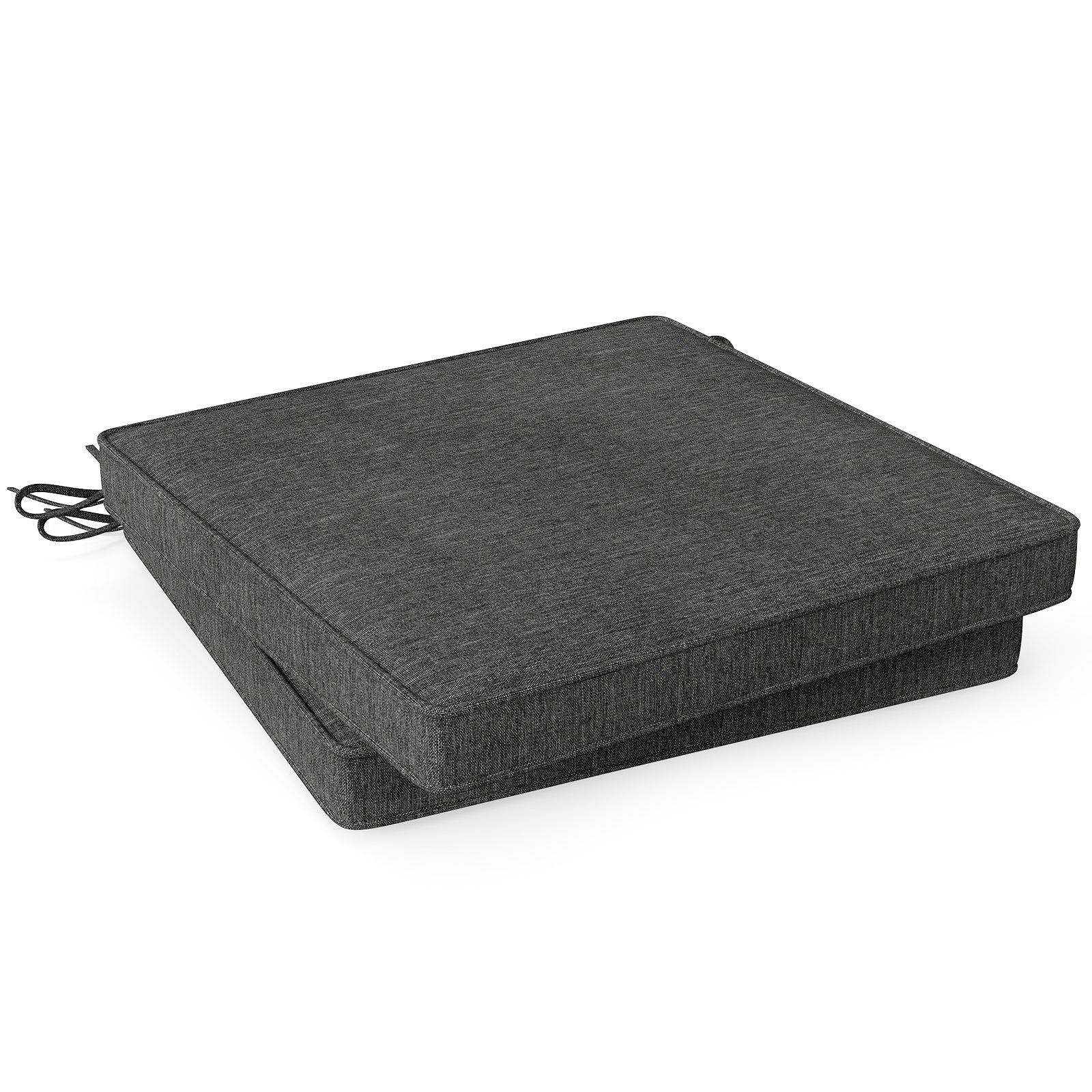 Outdoor Chair Cushion Set, 2 Waterproof Fade-Resistant Olefin, Gray Outdoor Furniture Accessories Gray at Gallery Canada