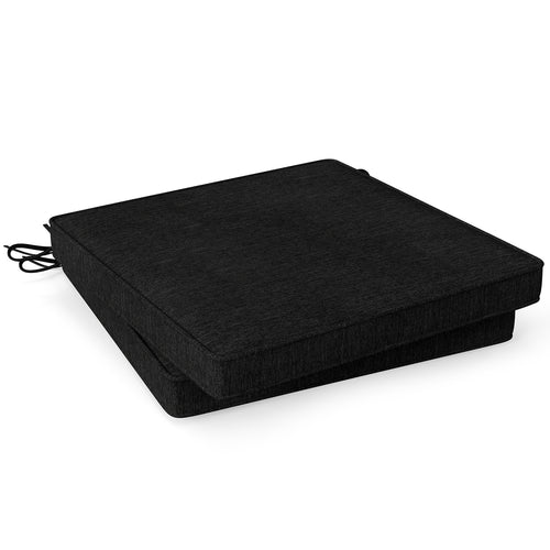Outdoor Chair Cushion Set, Waterproof Fade-Resistant Olefin, Black