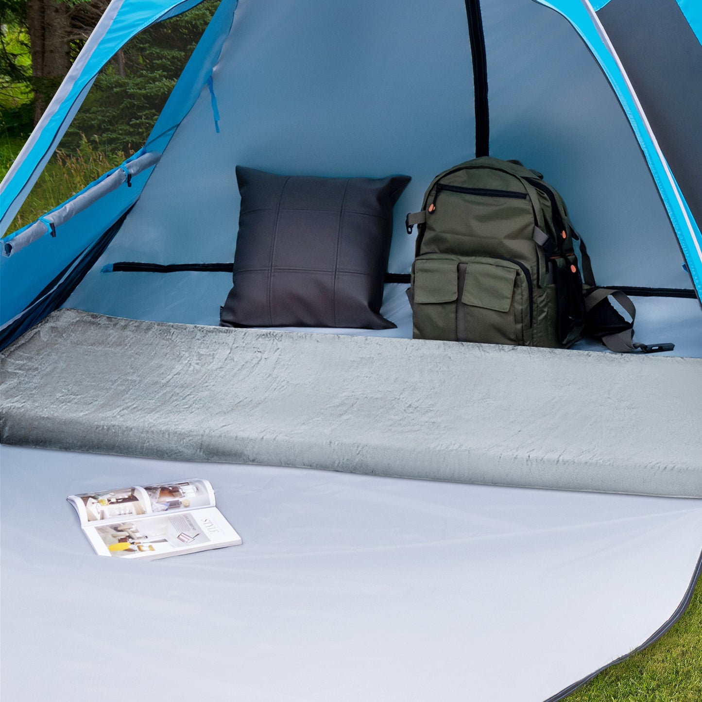Lightweight Portable Memory Camping Mattress with Carrying Bag, Gray Air Mattresses & Sleeping Bags at Gallery Canada