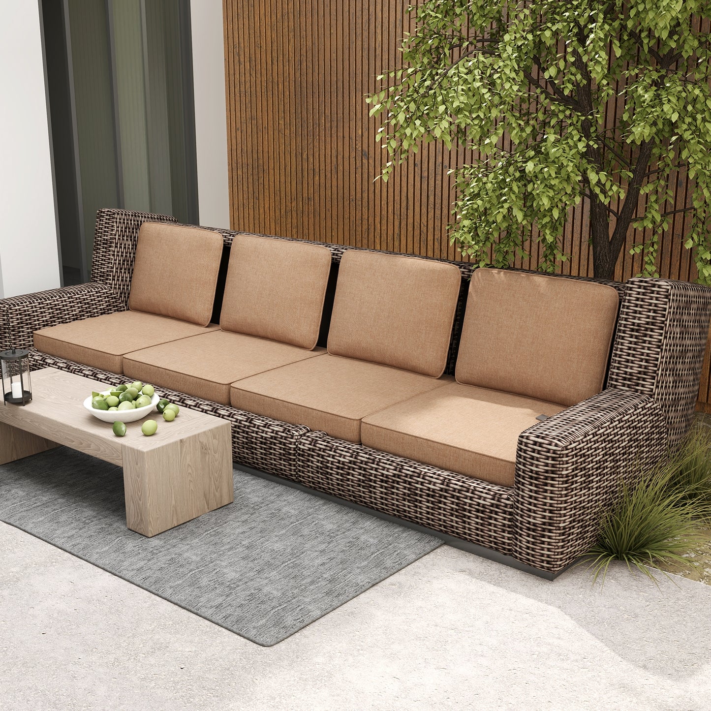 2-Pack Outdoor Patio Cushion Set with Removable Covers, Brown Outdoor Furniture Accessories at Gallery Canada