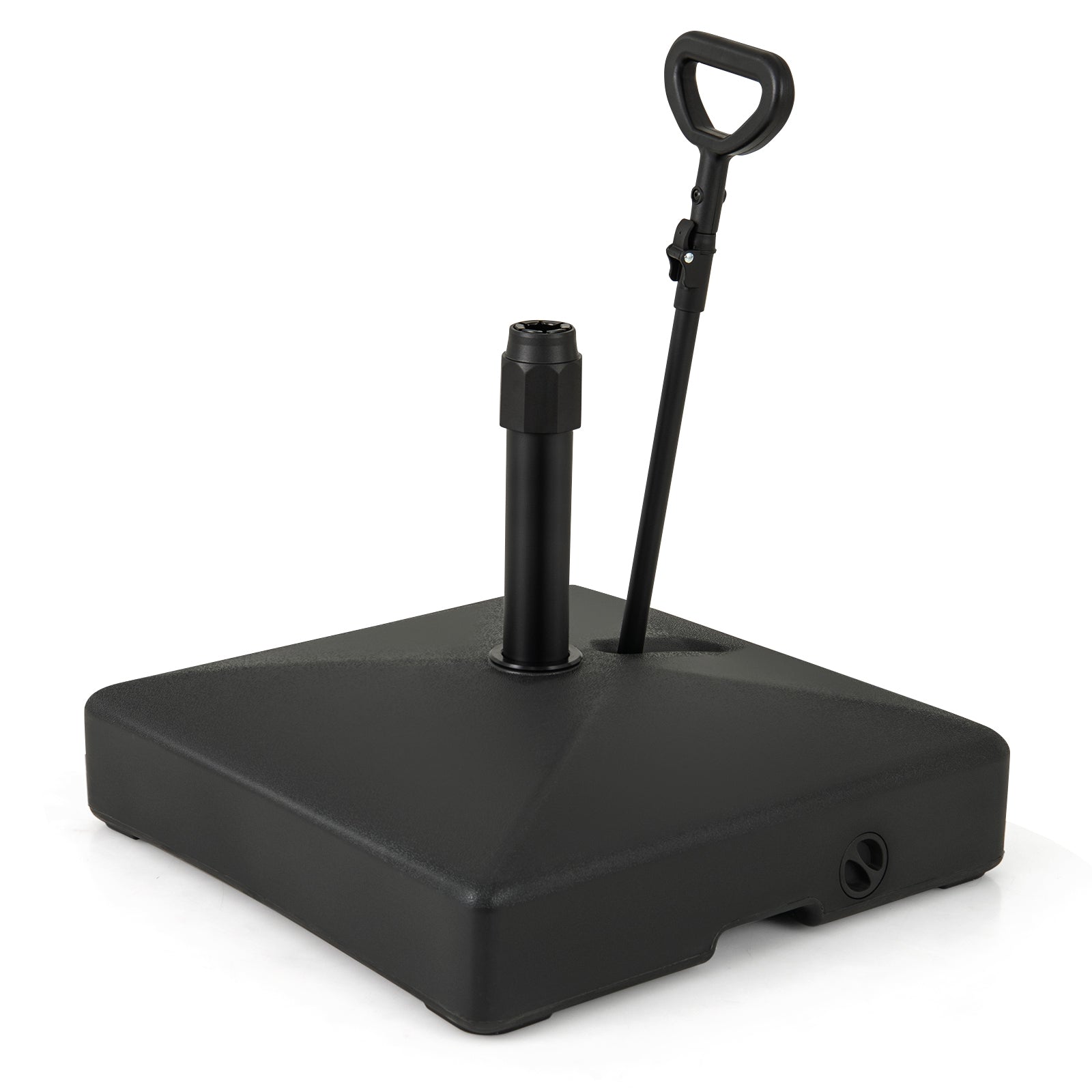 Mobile Patio Umbrella Base, 3 Wheels, Water Sand Fillable, Black Outdoor Umbrella Bases Black at Gallery Canada
