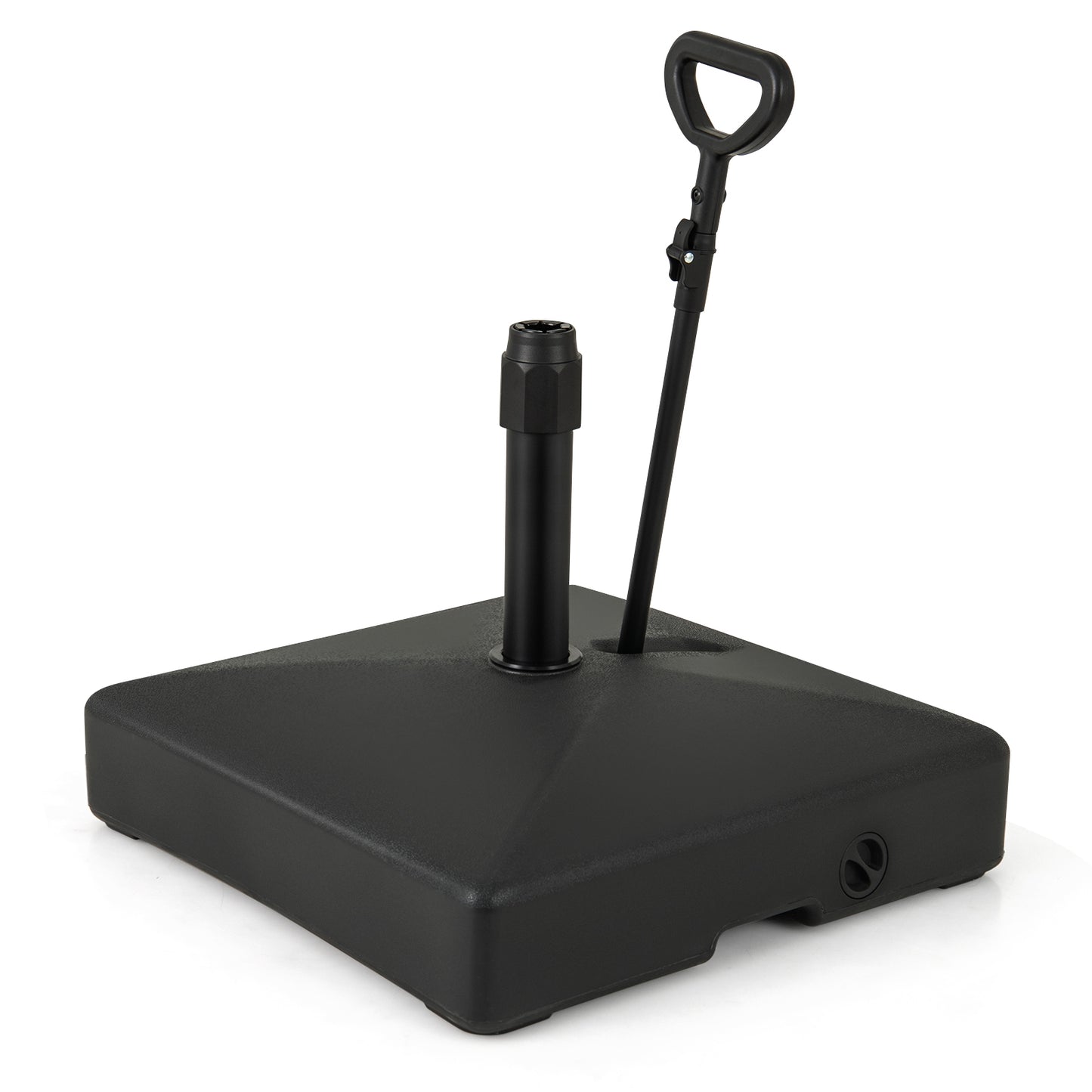 Mobile Patio Umbrella Base, 3 Wheels, Water Sand Fillable, Black Outdoor Umbrella Bases Black at Gallery Canada