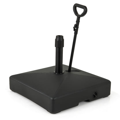 Mobile Patio Umbrella Base, 3 Wheels, Water Sand Fillable, Black Outdoor Umbrella Bases Black at Gallery Canada