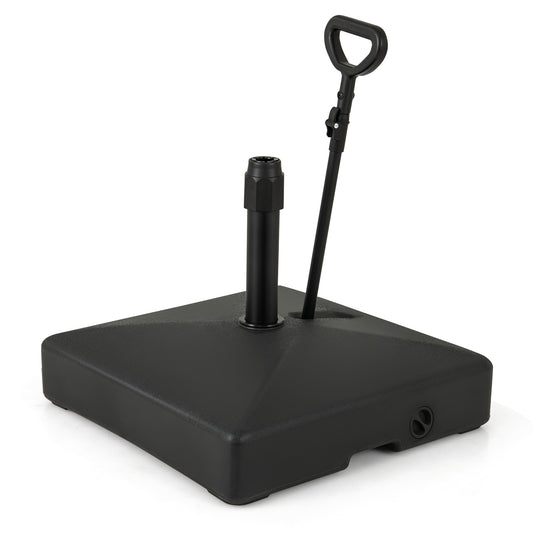 Mobile Patio Umbrella Base, 3 Wheels, Water Sand Fillable, Black Outdoor Umbrella Bases Black at Gallery Canada