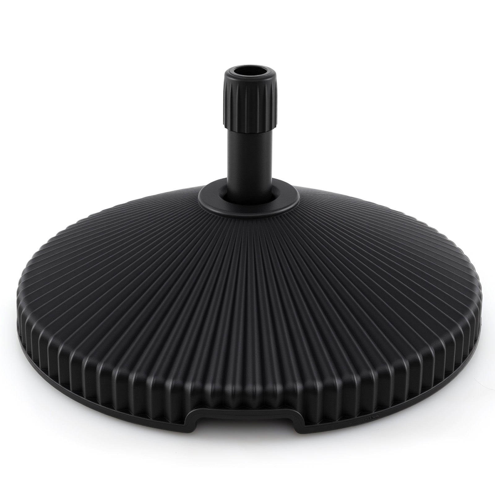 Outdoor Umbrella Stand, Sand Filled, Shell Texture, 3 Coupler Sizes, Black Outdoor Umbrella Bases at Gallery Canada