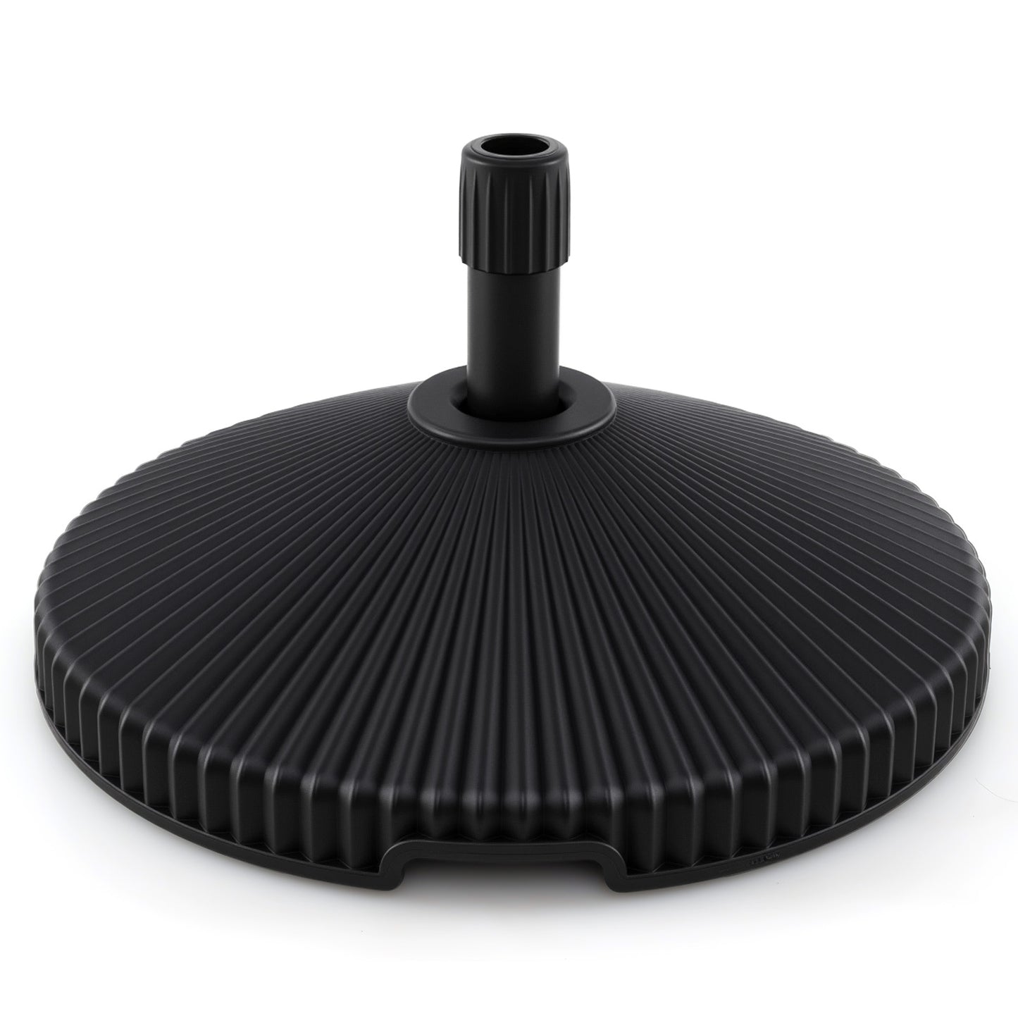 Outdoor Umbrella Stand, Sand Filled, Shell Texture, 3 Coupler Sizes, Black Outdoor Umbrella Bases at Gallery Canada