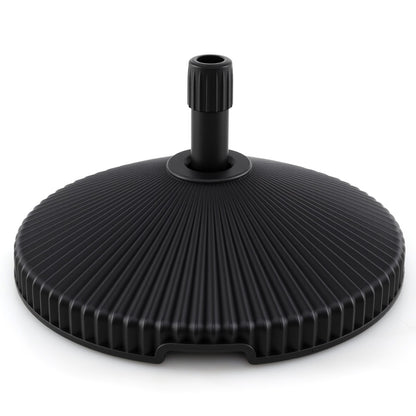 Outdoor Umbrella Stand, Sand Filled, Shell Texture, 3 Coupler Sizes, Black Outdoor Umbrella Bases Black at Gallery Canada