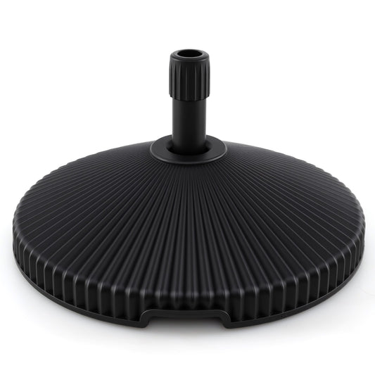 Outdoor Umbrella Stand, Sand Filled, Shell Texture, 3 Coupler Sizes, Black Outdoor Umbrella Bases Black at Gallery Canada