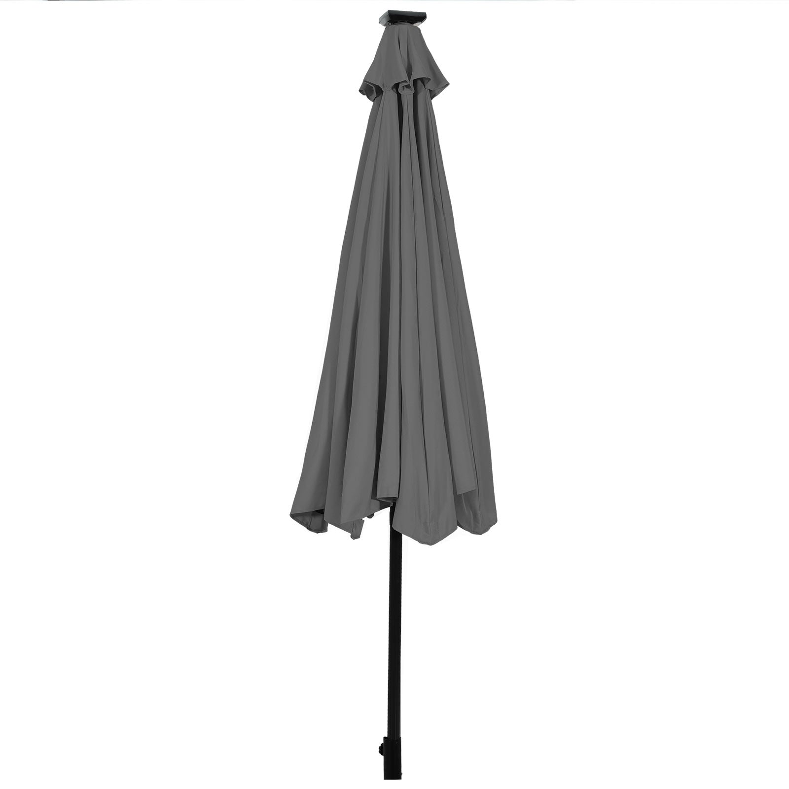 10 Feet Outdoor Patio Umbrella with Bright Solar LED Lights, Gray Outdoor Umbrellas at Gallery Canada