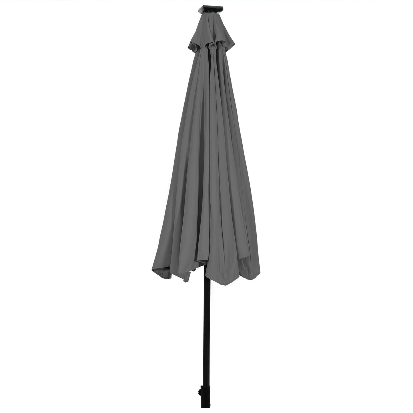 10 Feet Outdoor Patio Umbrella with Bright Solar LED Lights, Gray Outdoor Umbrellas at Gallery Canada