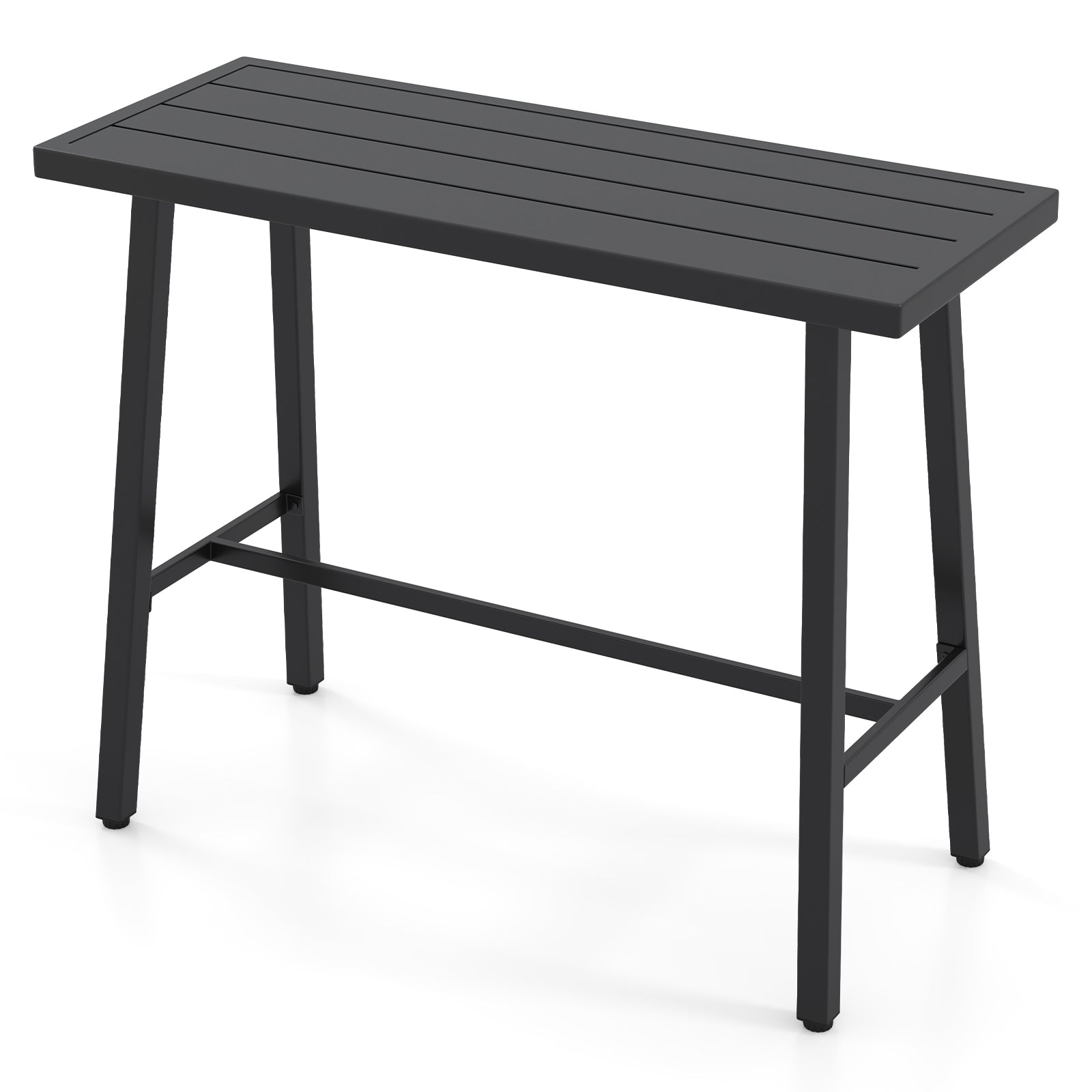 36 Inches Patio Counter Height Bar Table with Adjustable Foot Pads, Black Patio Coffee Tables at Gallery Canada