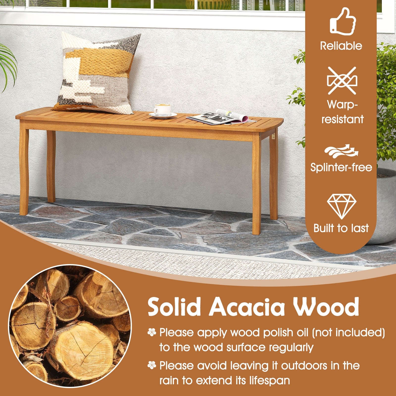 Acacia Wood Outdoor 48