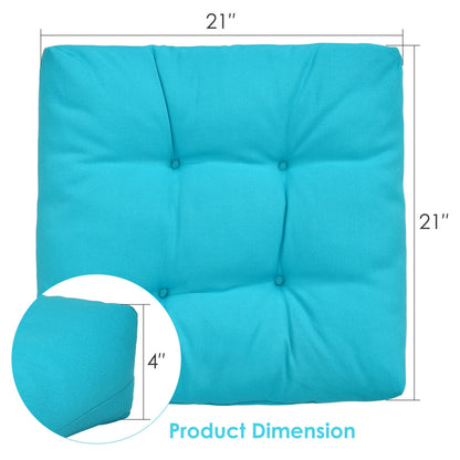 21 Inch x 21 Inch Patio Chair Seat Cushion Pads for Indoor and Outdoor, Turquoise Outdoor Furniture Accessories at Gallery Canada