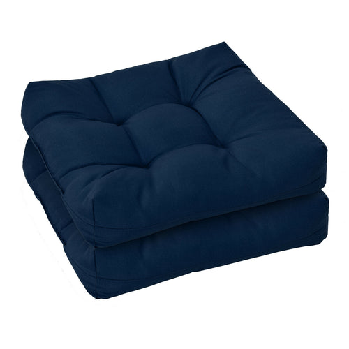21 Inch x 21 Inch Patio Chair Cushion, Indoor Outdoor, Navy