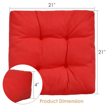 21 Inch x 21 Inch Patio Chair Seat Cushion Pads for Indoor and Outdoor, Red Outdoor Furniture Accessories at Gallery Canada