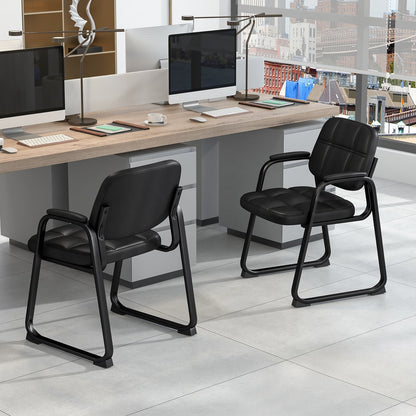 Set Of 4 Upholstered Waiting Room Chairs, Black Conference Chairs at Gallery Canada