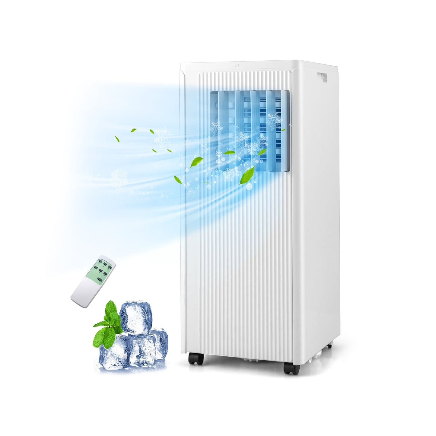 Climatiseur portable 10000 BTU, 350 pieds carrés, Blanc
