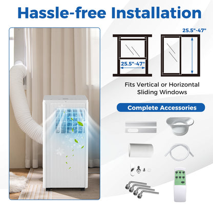 10000 BTU Portable Air Conditioner Cools up to 350 Sq wth 24H Timer, White Portable Air Conditioners at Gallery Canada