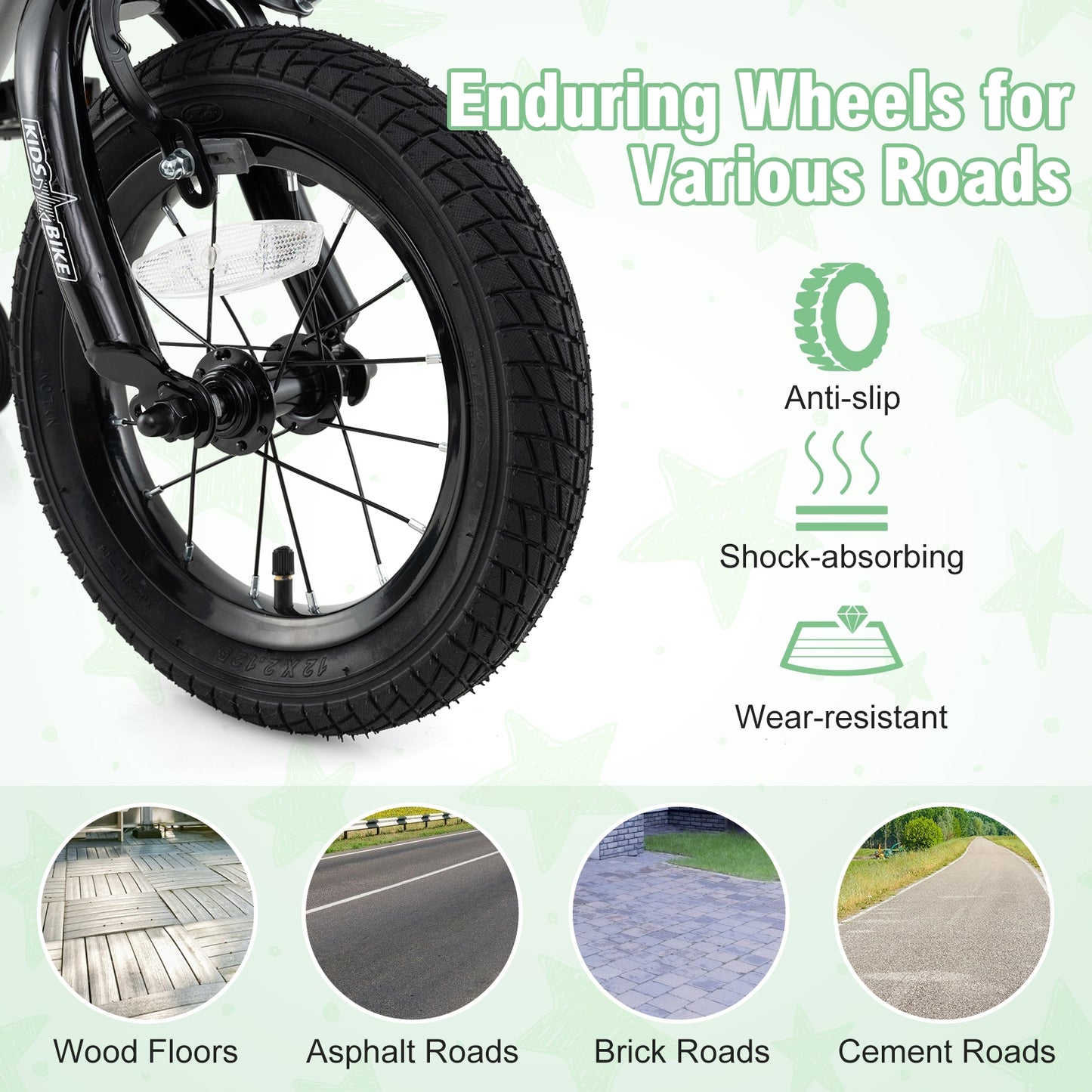 12 Inch Kids Bike Adjustable with Transparent Chain Cover for 3-4 Years Old, Silver Kids Bike at Gallery Canada