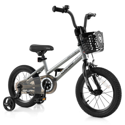 14 Inch Kids Bike, Adjustable, Transparent Chain Cover, 4-5 Years, Silver Kids Bike at Gallery Canada