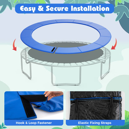 12 Feet Trampoline Pad Replacement Safety Pad with Fixing Straps (Blue), Blue Trampoline Accessories at Gallery Canada