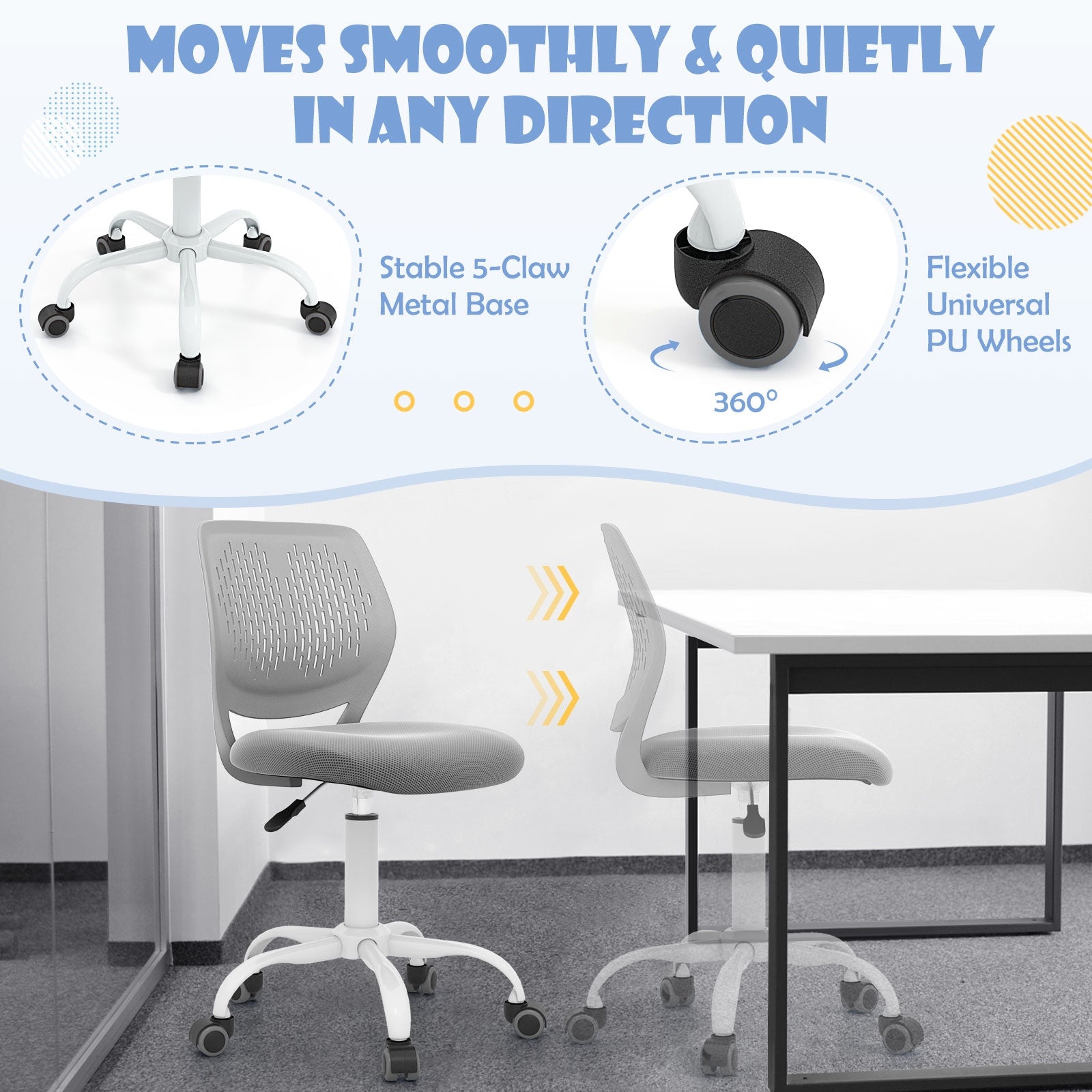Ergonomic Children Study Chair with Adjustable Height, Gray Kids Chairs & Seating at Gallery Canada