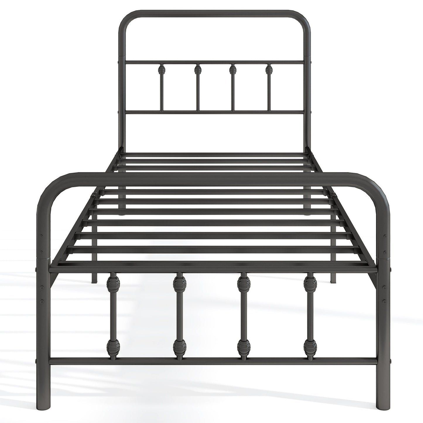 Bed Frame with Headboard and Under Bed Storage Black-Twin Size, Black Simple Bed Frame at Gallery Canada