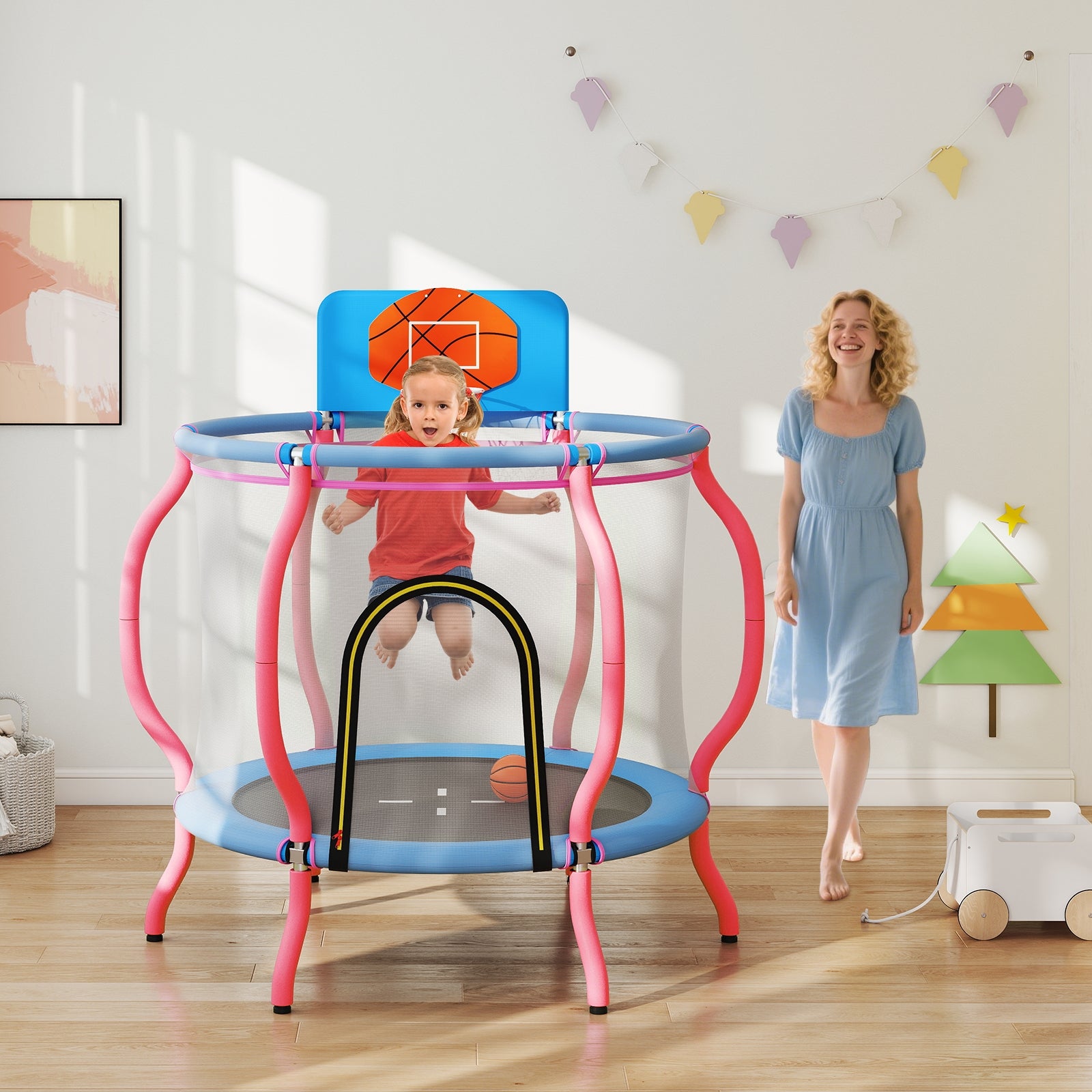 Kids Trampoline Indoor & Outdoor Pumpkin Trampoline, Pink Trampolines at Gallery Canada