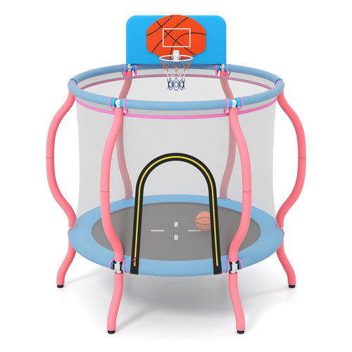 Kids Trampoline, Indoor Outdoor Pumpkin Trampoline, Pink