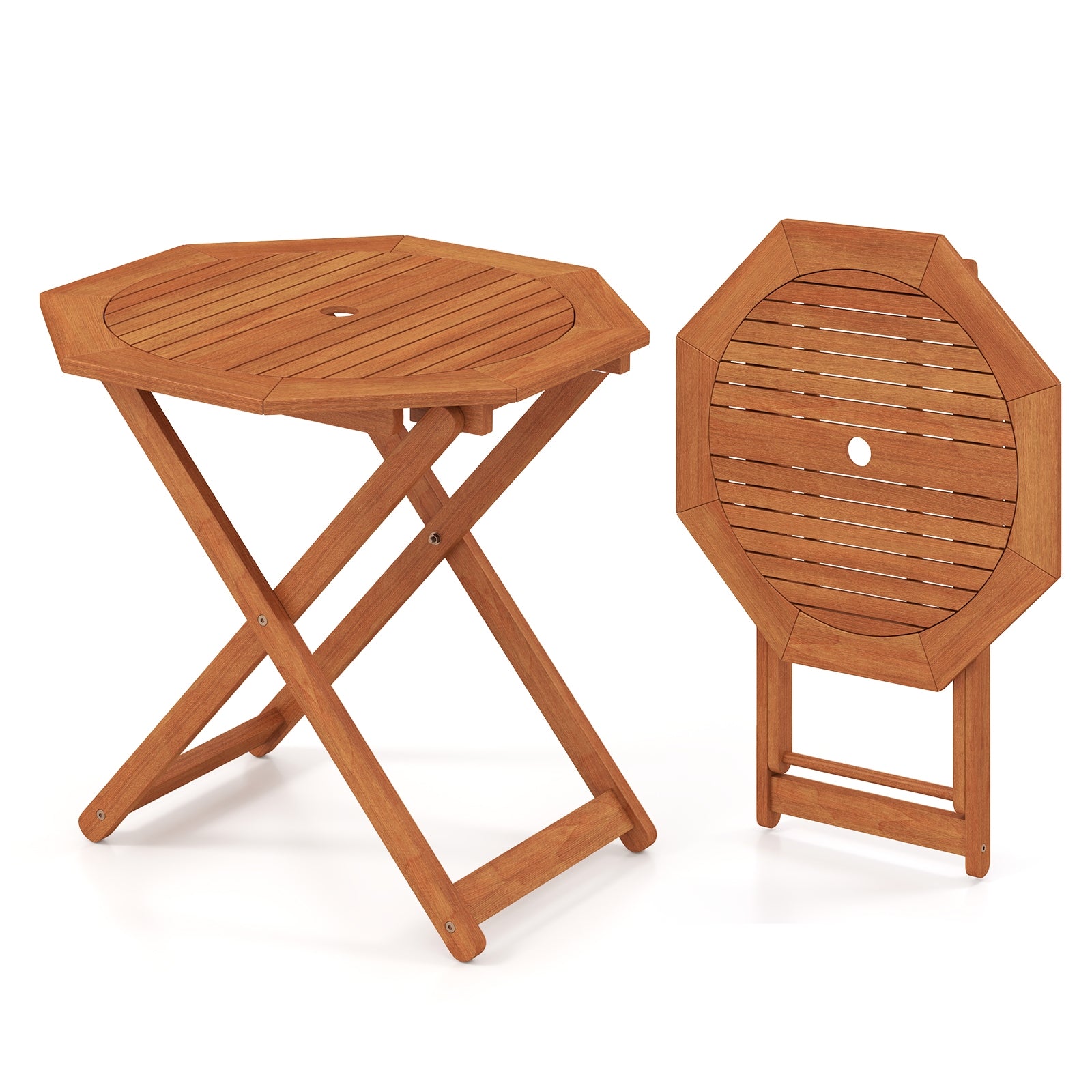 Octagon Folding Patio Table, 2 Inches Umbrella Hole Patio Coffee Tables Options at Gallery Canada
