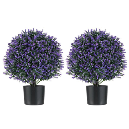 Artificial Lavender Topiary Ball Tree, 2 Pack, Purple Faux Plants at Gallery Canada