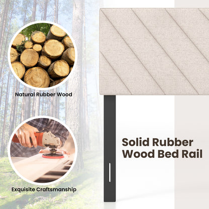 Linen Upholstered Headboard for Full and Queen Size Bed Frames, Beige Headboards at Gallery Canada