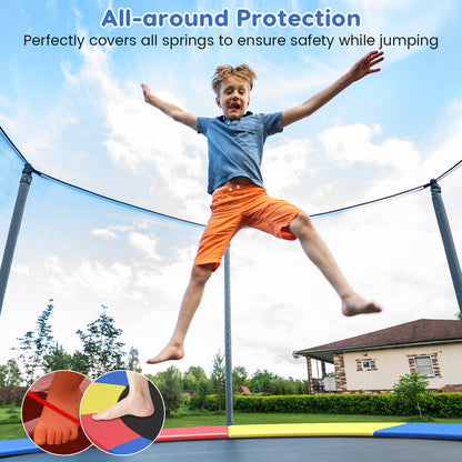 8 Feet Trampoline Pad Replacement Safety Pad with Fixing Straps (Multicolor), Multicolor Trampoline Accessories at Gallery Canada